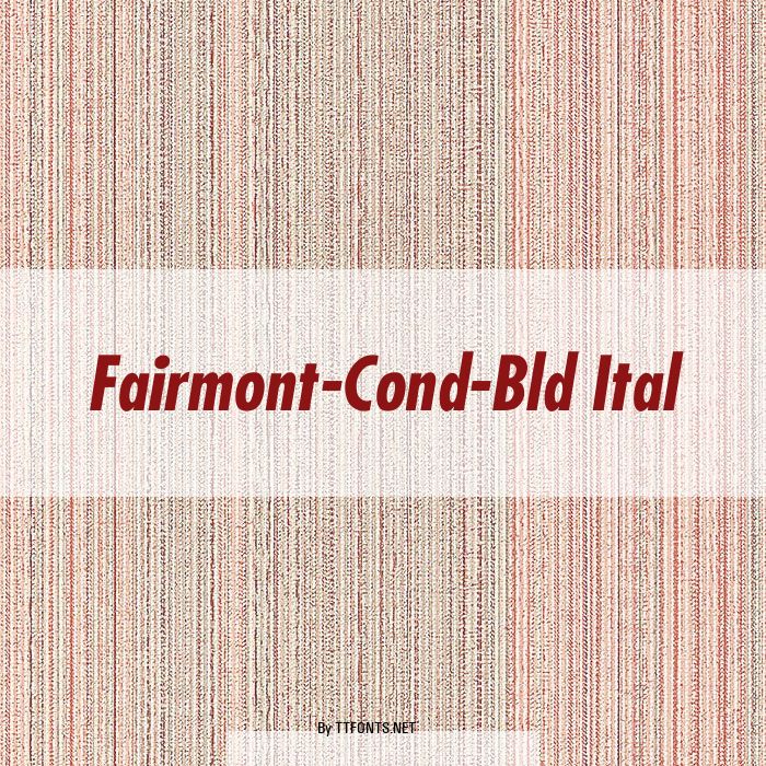Fairmont-Cond-Bld Ital example